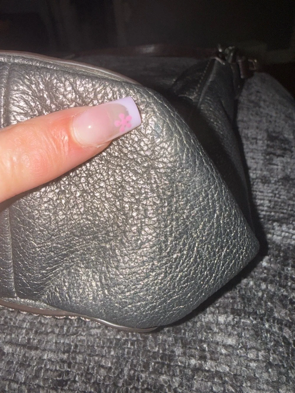 Y2K Coach Chelsea Metallic Silver Leather Shoulder Bag Mini Baguette 2007